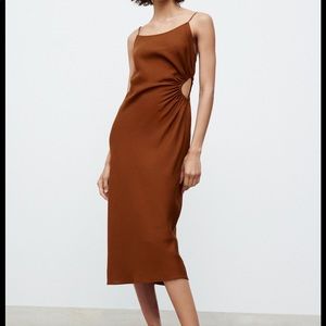 Zara Linen Cut Out Dress